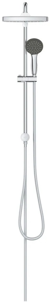 Coloana dus Grohe Vitalio,palarie patrata 25 cm,para de mana,crom,montare pe perete, fara baterie-26698000