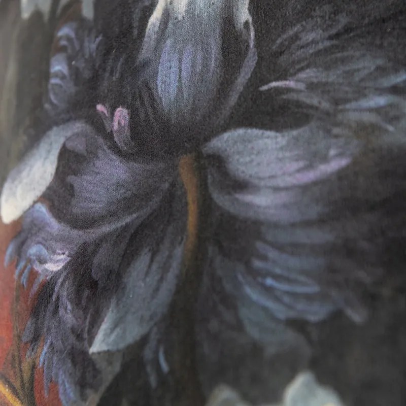 Abajur din catifea cu design floral 35/35/20 interior auriu