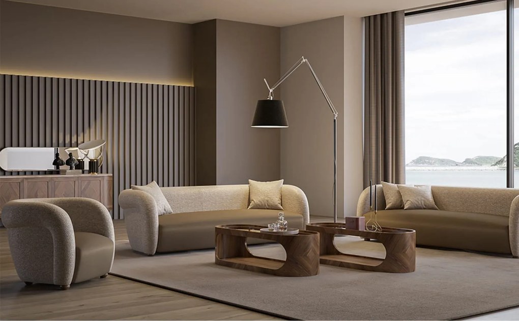 Canapea lemn masiv Carabella, 250 × 80 × 100 cm