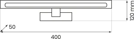 Aplica LED KLIMT pentru oglindă de baie, 8W, 230V, 3000/4000/6000K, 40 cm, IP44, auriu