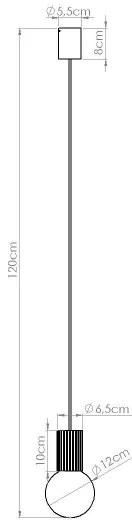 Lustră pe cablu Sollux SL.1734 HALO 1xG9/8W/230V d. 12 cm maro