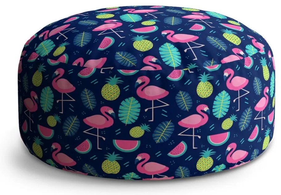 Taburet Circle flamingo roz, colorat
