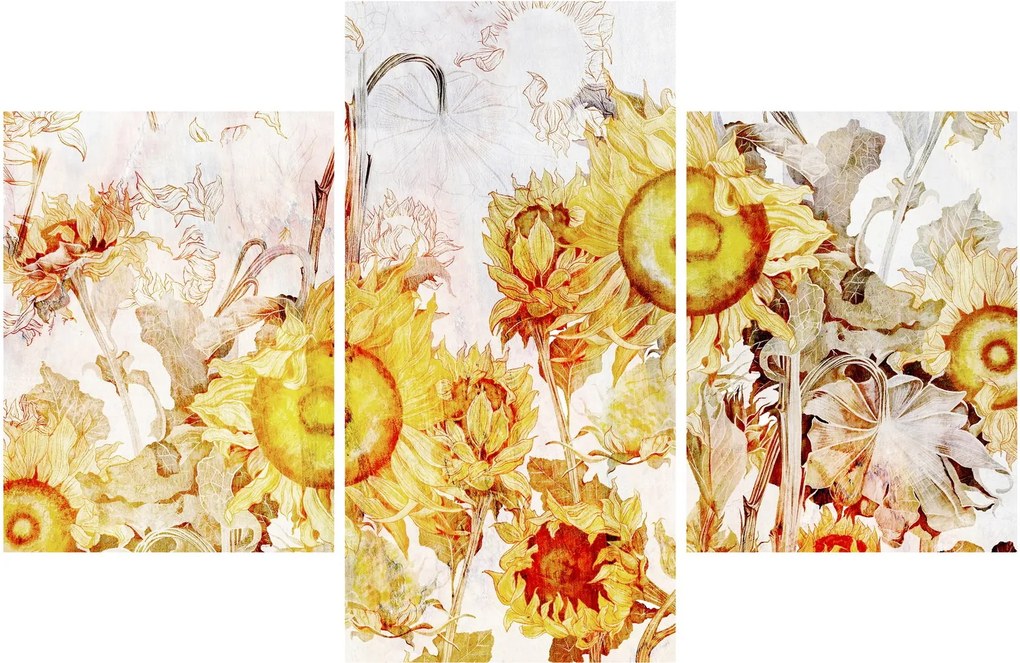 Tablou - Floarea-soarelui,pictură (90x60 cm)
