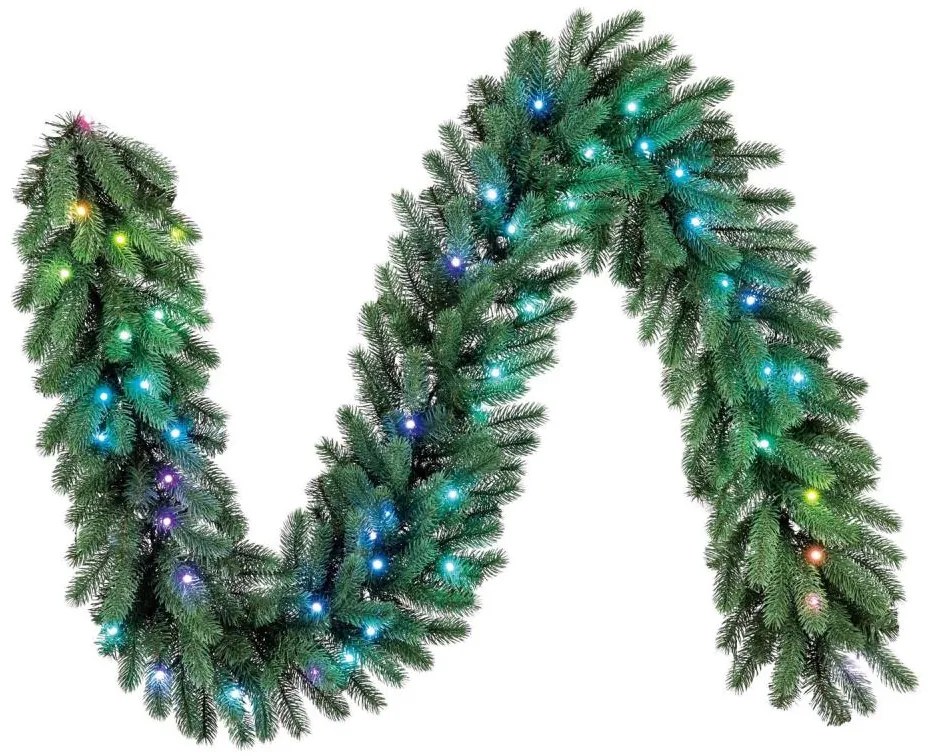 Twinkly GT90P4425P00 - Ghirlandă LED RGBW reglabilă pentru Crăciun, 50 LED, Wi‑Fi