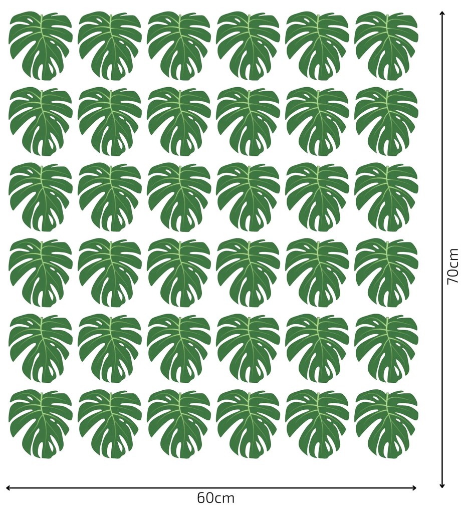 PIPPER. Autocolant de perete "Frunze de Monstera”
