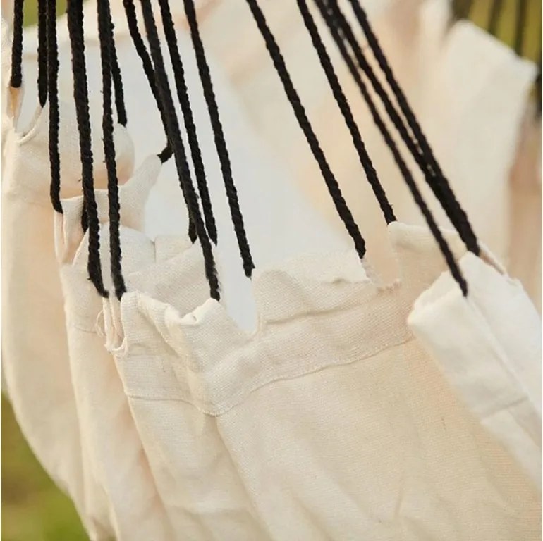 Scaun suspendat bej HANGO cu suport negru