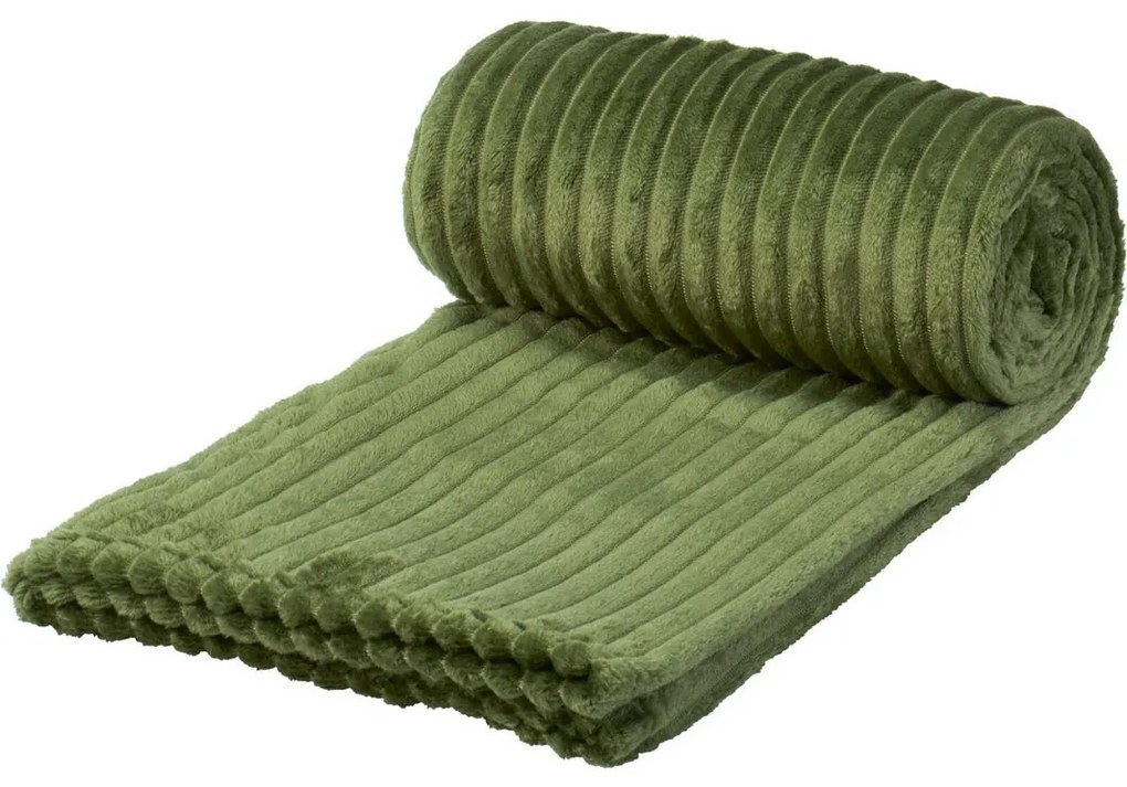 Pătură Stripes Green, 130 x 160 cm