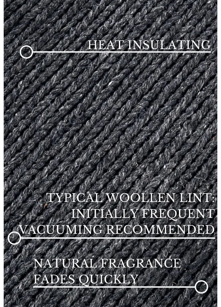 Covor tip traversă gri închis țesut manual din lână 80x200 cm Francois – Villeroy&Boch