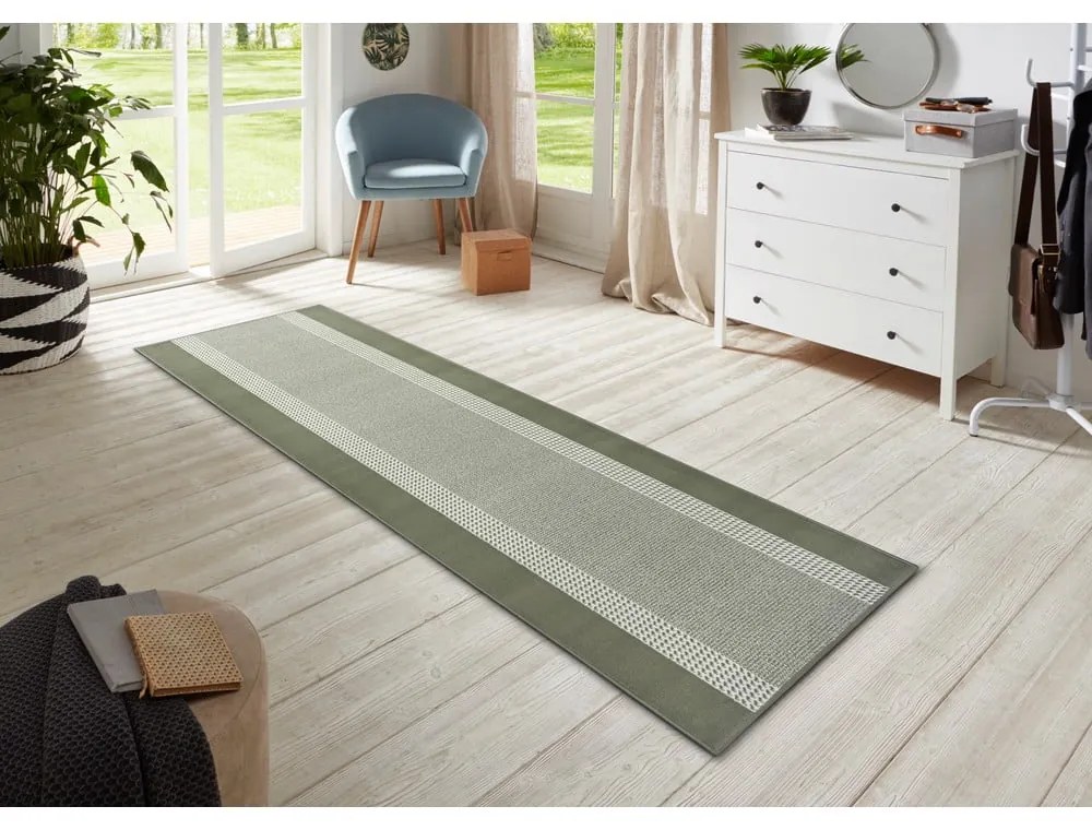 Covor tip traversă verde 200x80 cm Band - Hanse Home