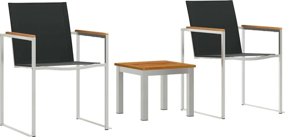 vidaXL Set de masă pentru grădină 3 pcs Lemn solid de tec