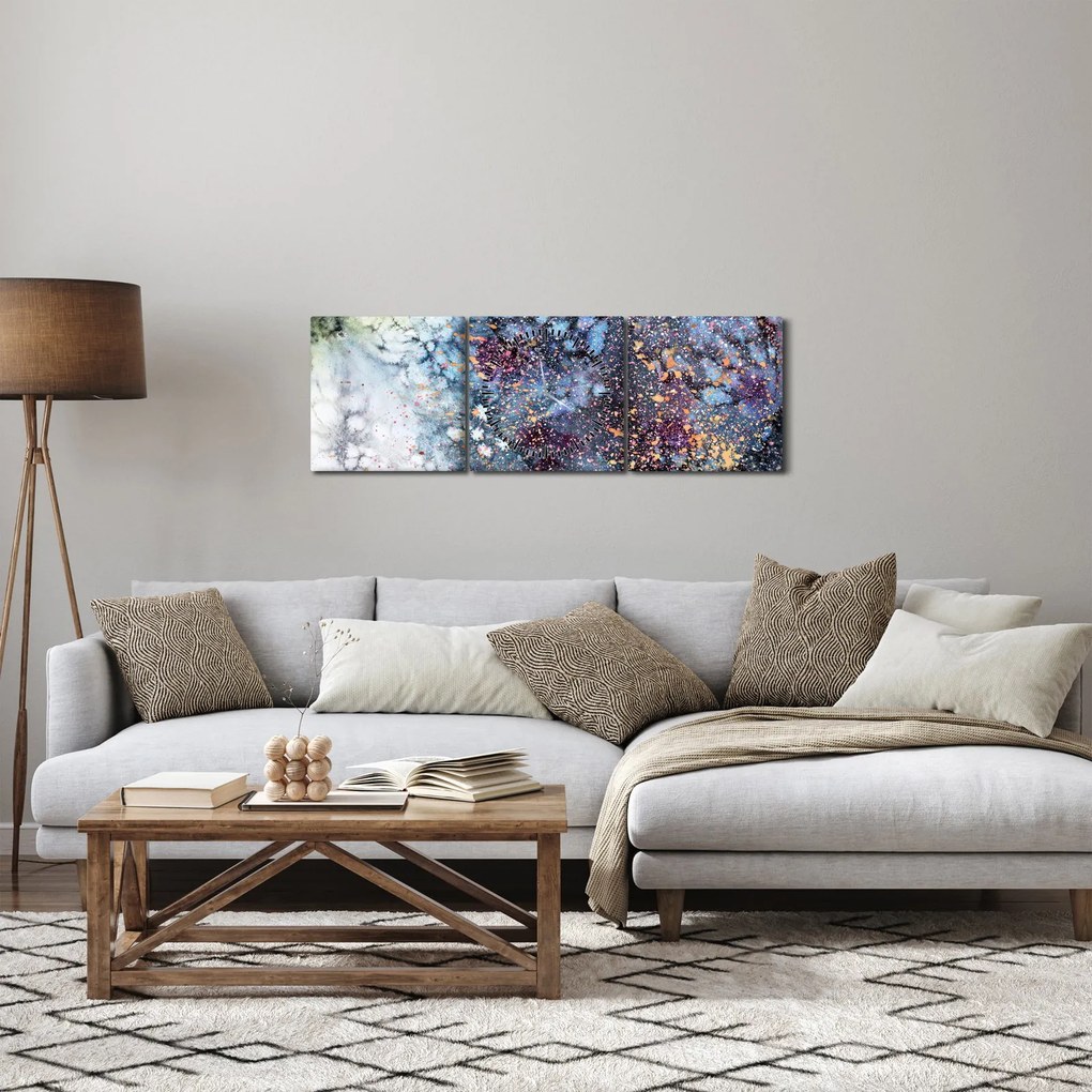 Tablou - Abstract (cu ceas) (90x30 cm)