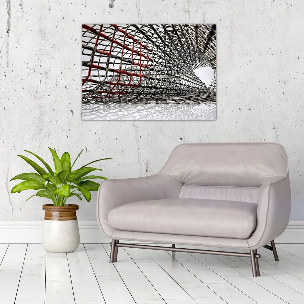 Tablou cu construcție din fier (70x50 cm)
