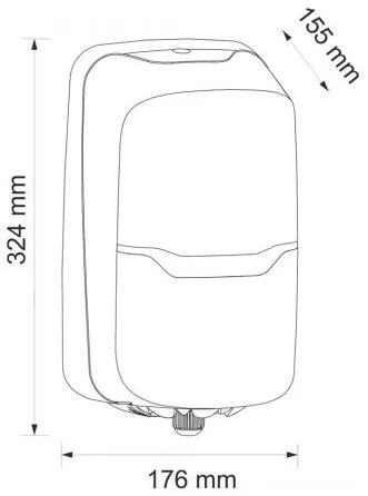 Dispenser de hârtie igienică Merida Hygiene Control Flexi, alb