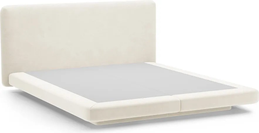 Pat matrimonial fildeș tapițat 200x200 cm Linea – Micadoni