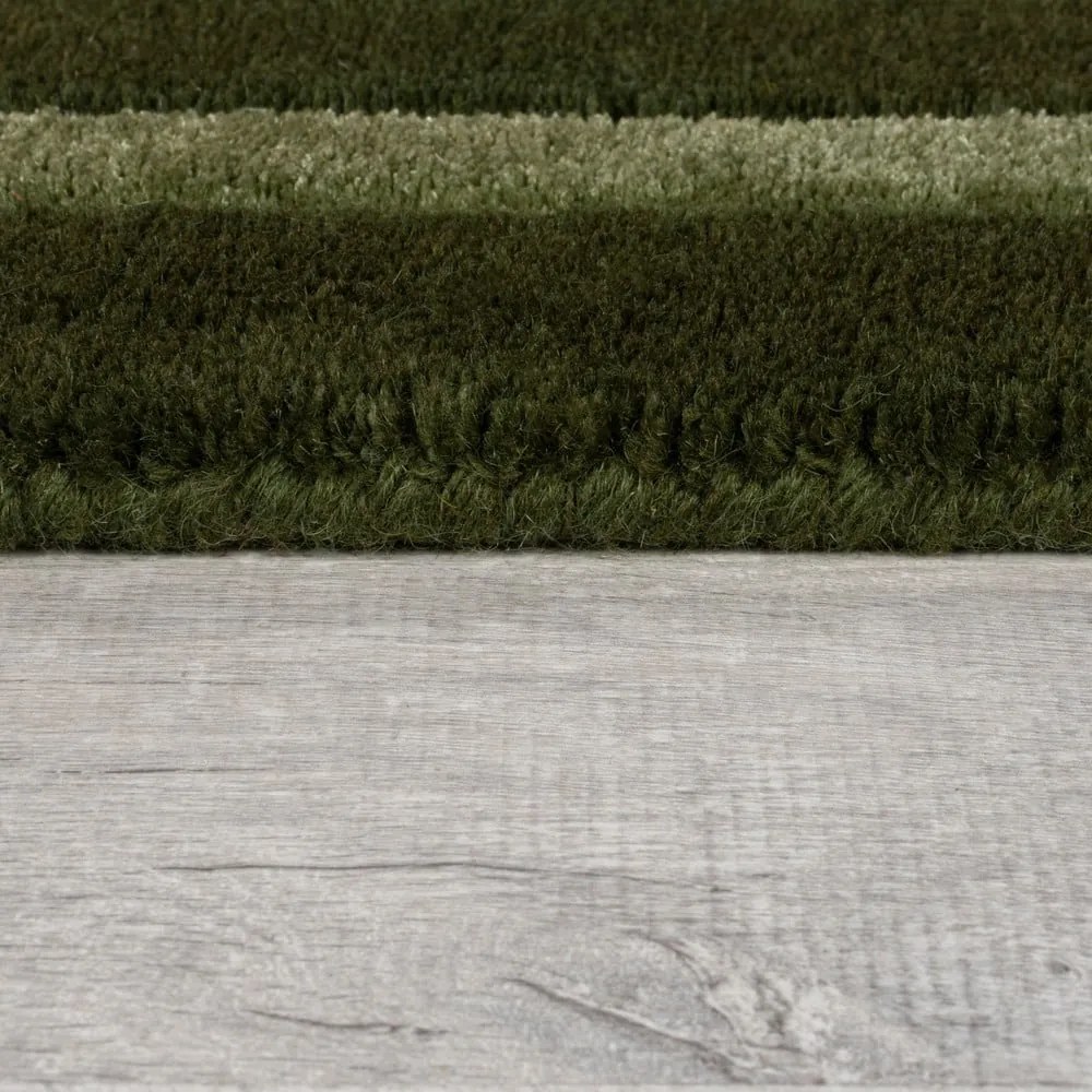 Covor verde închis țesut manual din lână 120x170 cm Gatsby – Flair Rugs