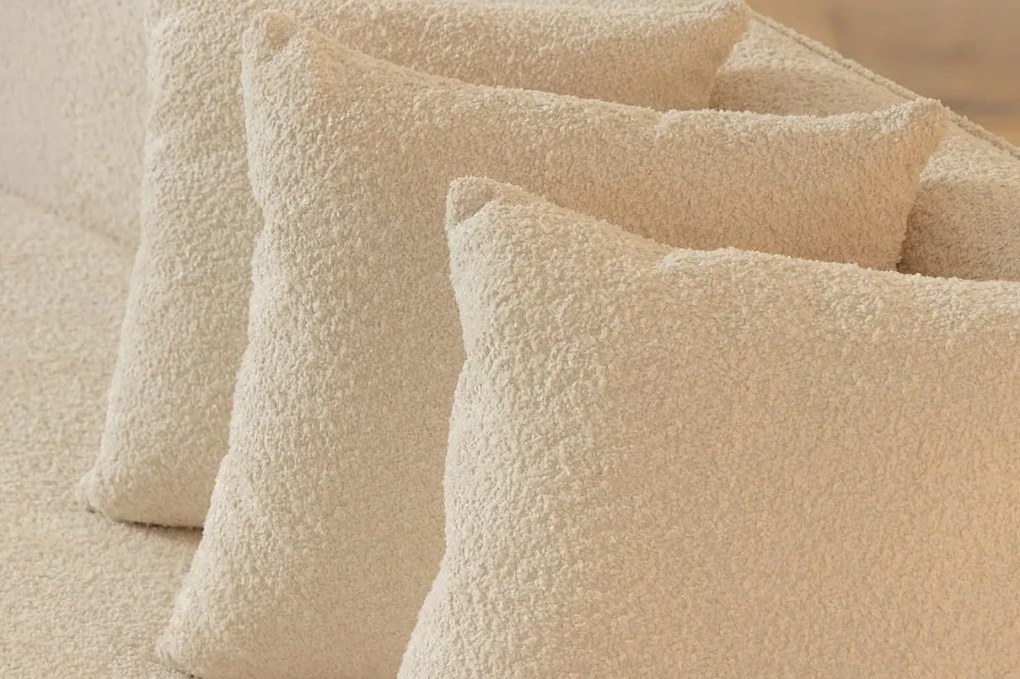 Canapea semicirculara XXL, Tesatura Boucle, Bej, ATELIER L 330cm, A-46548 VC