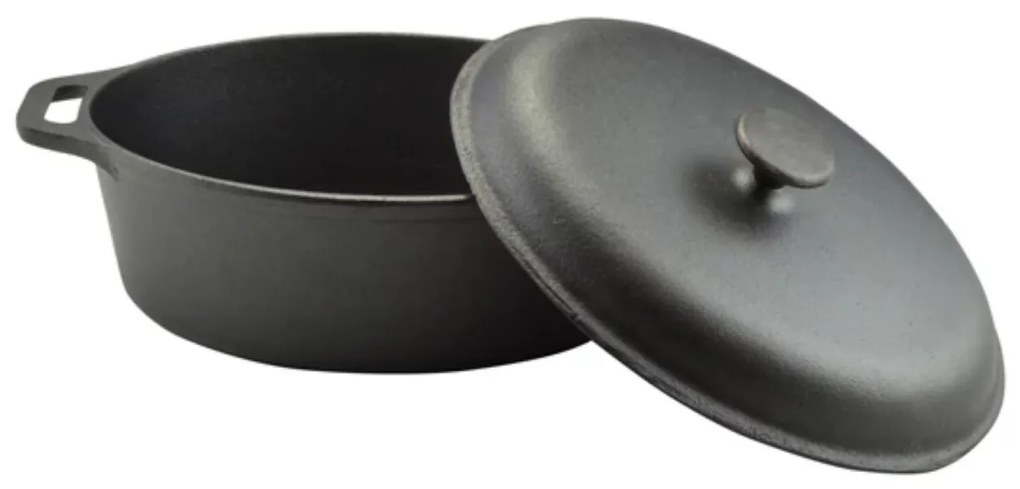 Oala fonta pura ovala cu capac 7,5 L PERFECT HOME 15535