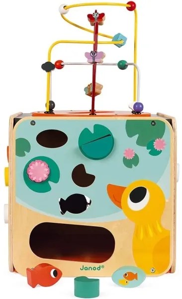 Janod - Cub interactiv cu labirint MULTI ACTIVITY