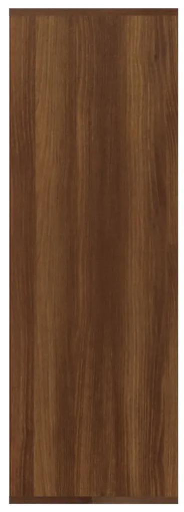 Pantofar, stejar maro, 54x34x100,5 cm, lemn compozit 1, Stejar brun