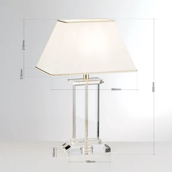 Orion LA 4-1202 - Lampă de cristal de masă VERONIQUE 1xE27/60W/230V crem/auriu