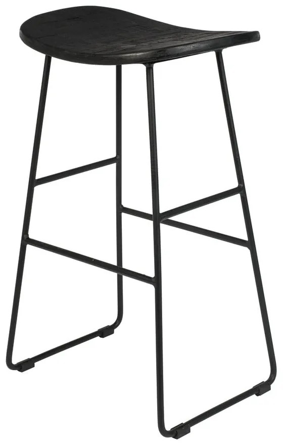 Scaun de bar negru 2 buc. (înălțime șezut 62 cm) Tangle – White Label