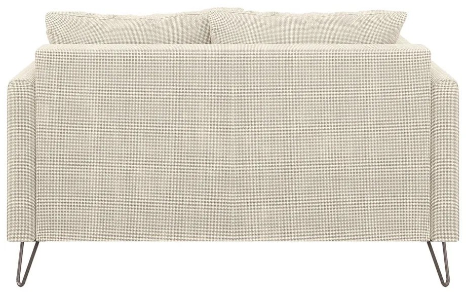 Canapea crem cu tapițerie din chenille 140 cm Freya – Ropez