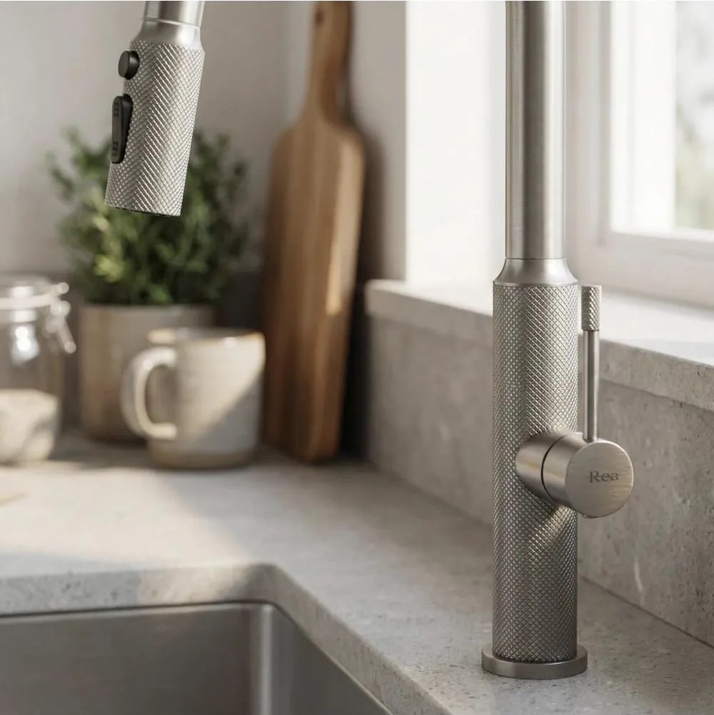 Baterie de bucatarie Rea Master crom periat