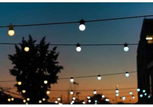 Lanț LED decorativ de exterior 20xG45 10 m IP44 Wi-Fi Twinkly TWF020GOP-BEU