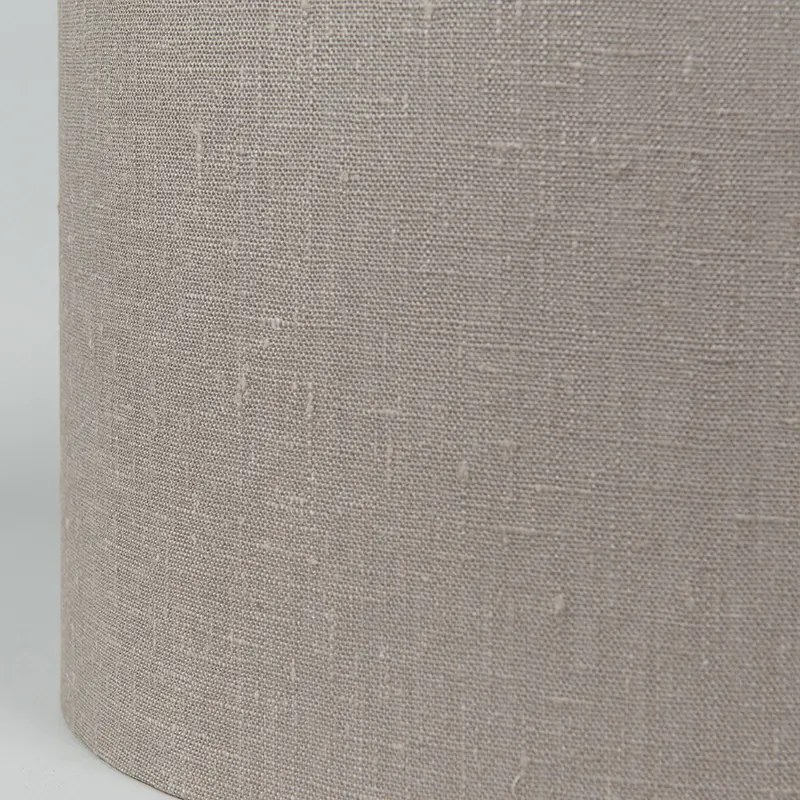 Abajur din bumbac Taupe cu interior alb 35/35/20