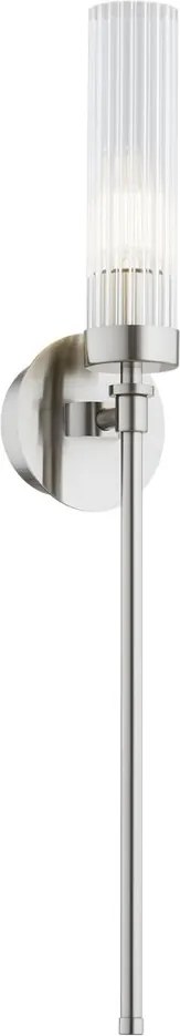 Aplica de perete stil elegant PRESTON nickel/sticla clara