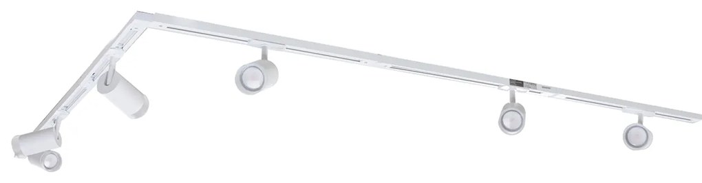 Sistem modern de iluminat pe șine cu 5 spoturi albe monofazate - Iconic Jeana