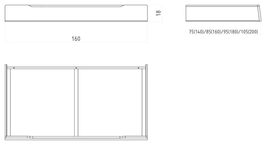 Sertar sub pat în culoare naturală Twig – The Beds