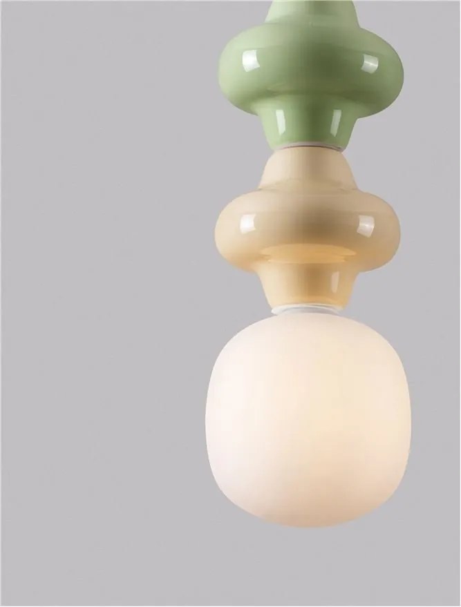 Pendul ceramic design modern CHIC verde/ galben
