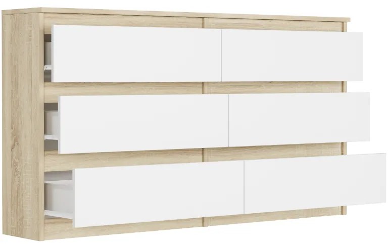 Comoda modernă R-140 - diferite variante de culori sonoma mix alb