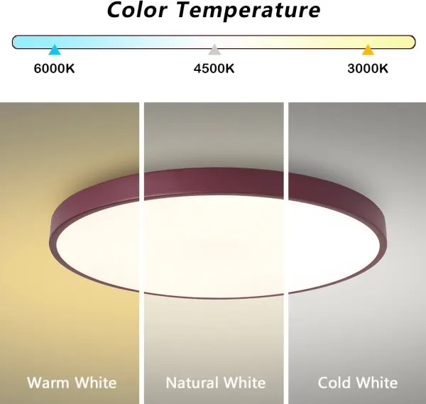 Brilagi-LED Plafonieră reglabilă POOL LED/60W/230V 3000-6000K 60 cm bordo + telecomandă