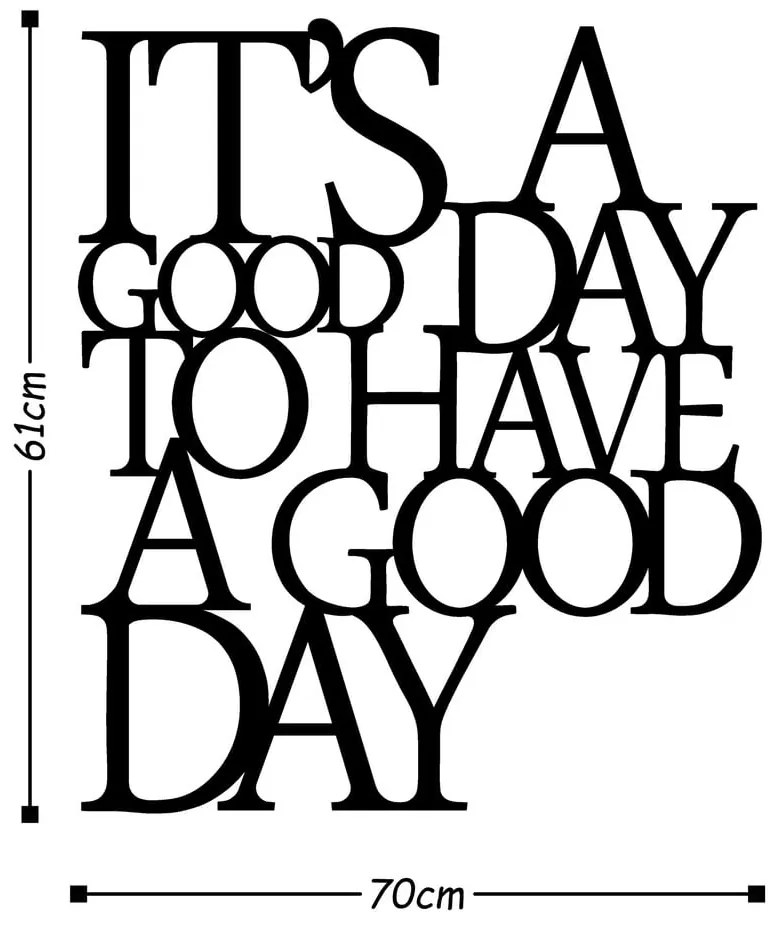 Decorațiune de perete Wallity Good Day, negru