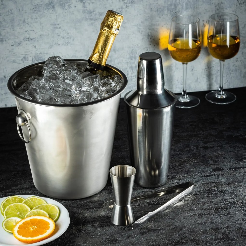 Set accesorii bar 4 piese Kinghoff KH1244, otel inoxidabil, argintiu