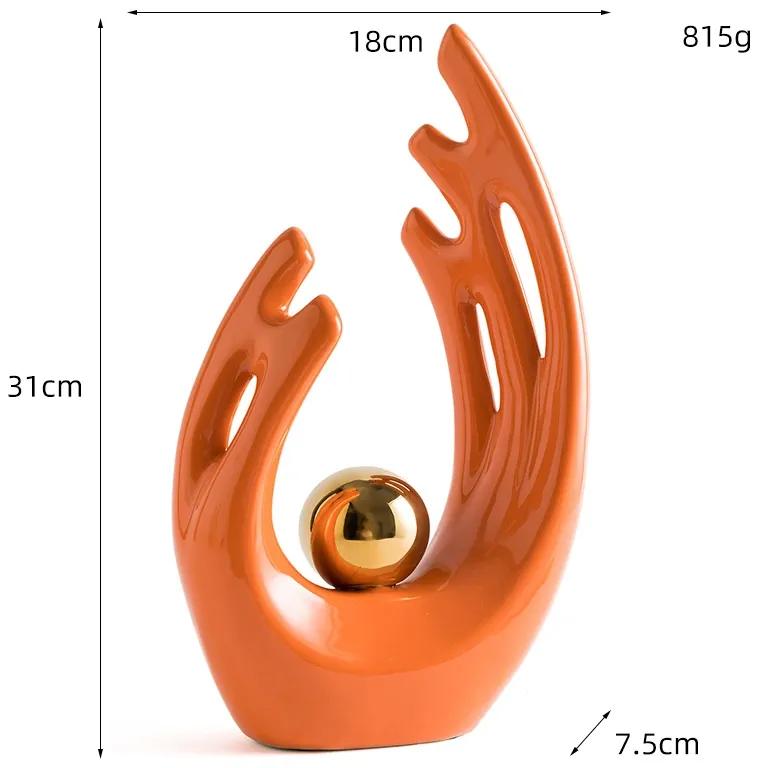 Decoratiune, simbol echilibru,orange, L, 31cm