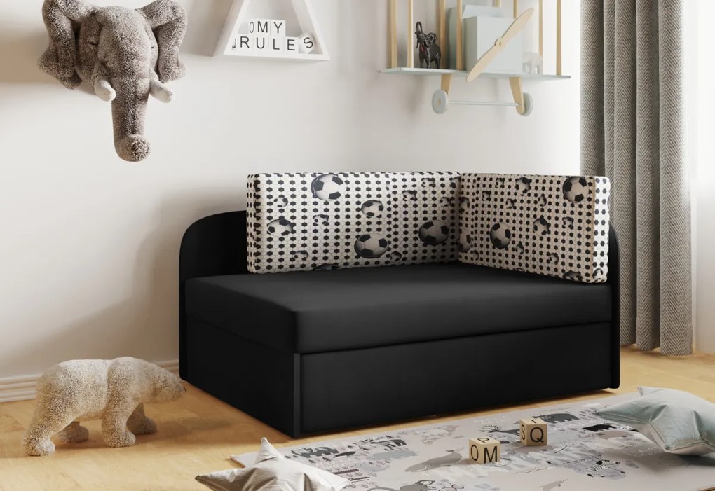 Supermobel Canapea extensibila copii MILO, 107x64x78, pilka/casablanka 16, stanga