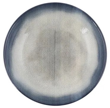 Set veselă din porțelan, 26 piese, albastru/maro