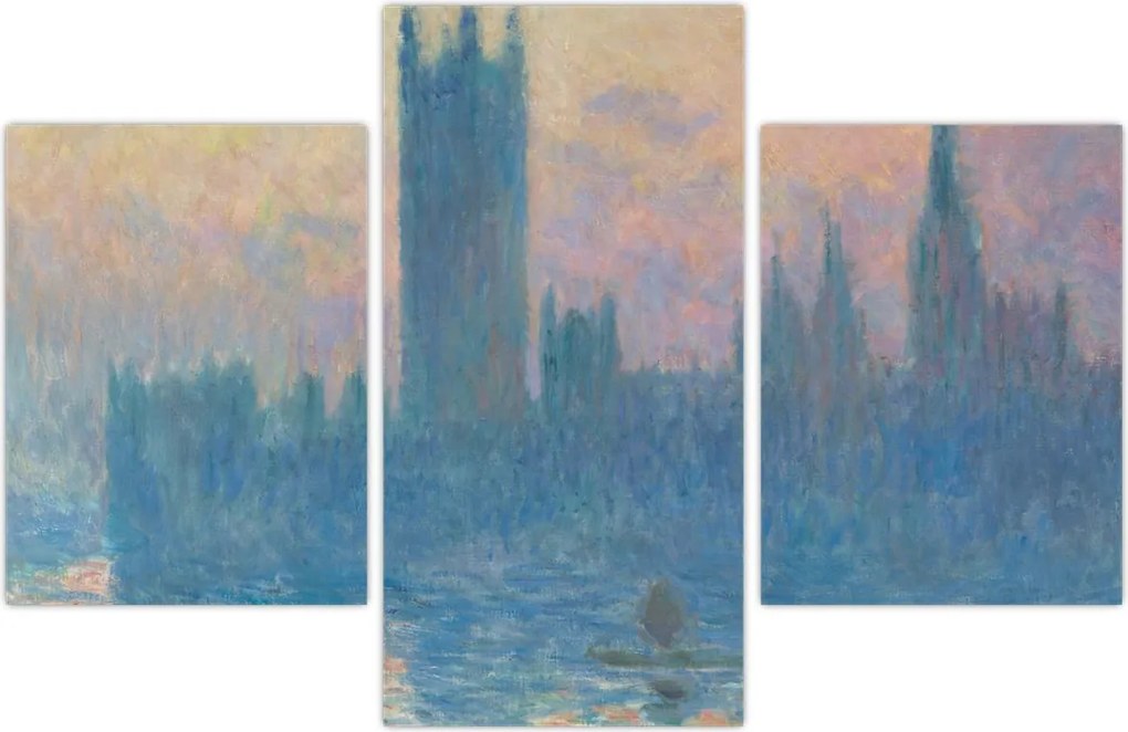 Tablou - Claude Monet, The Houses of Parliament, Sunset, reproducere (90x60 cm)