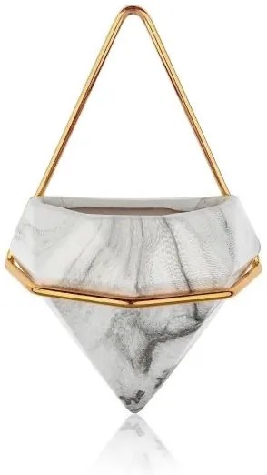 SET 2x ghiveci de flori de perete SEMELA 23x20 cm auriu