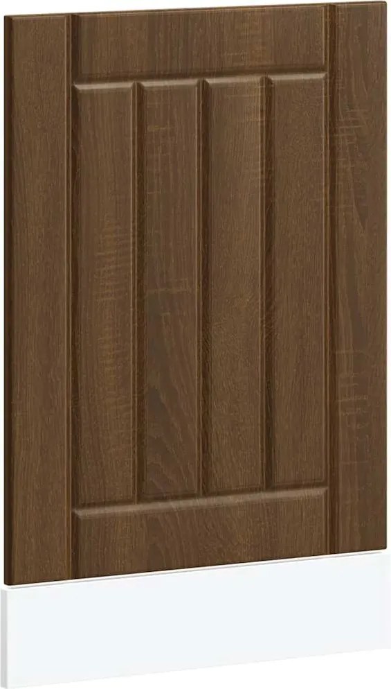 vidaXL Panou pentru mașină de spălat vase "Lucca" lemn stejar maro