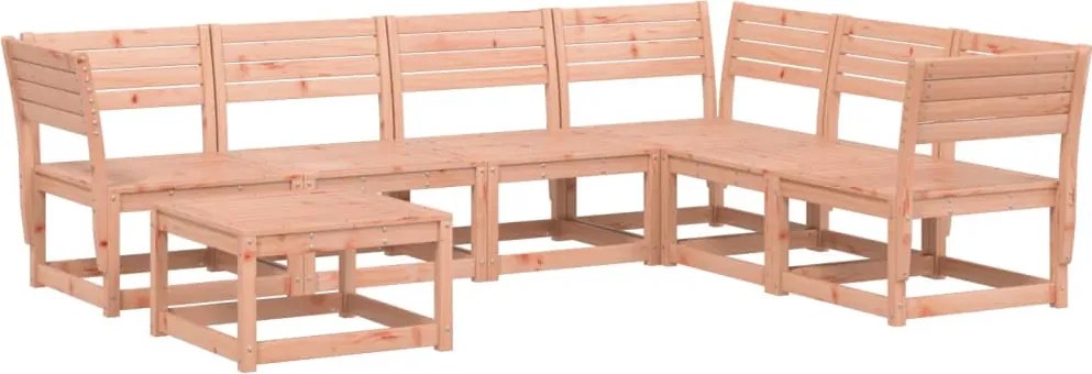vidaXL Set mobilier de grădină, 7 piese, lemn masiv douglas