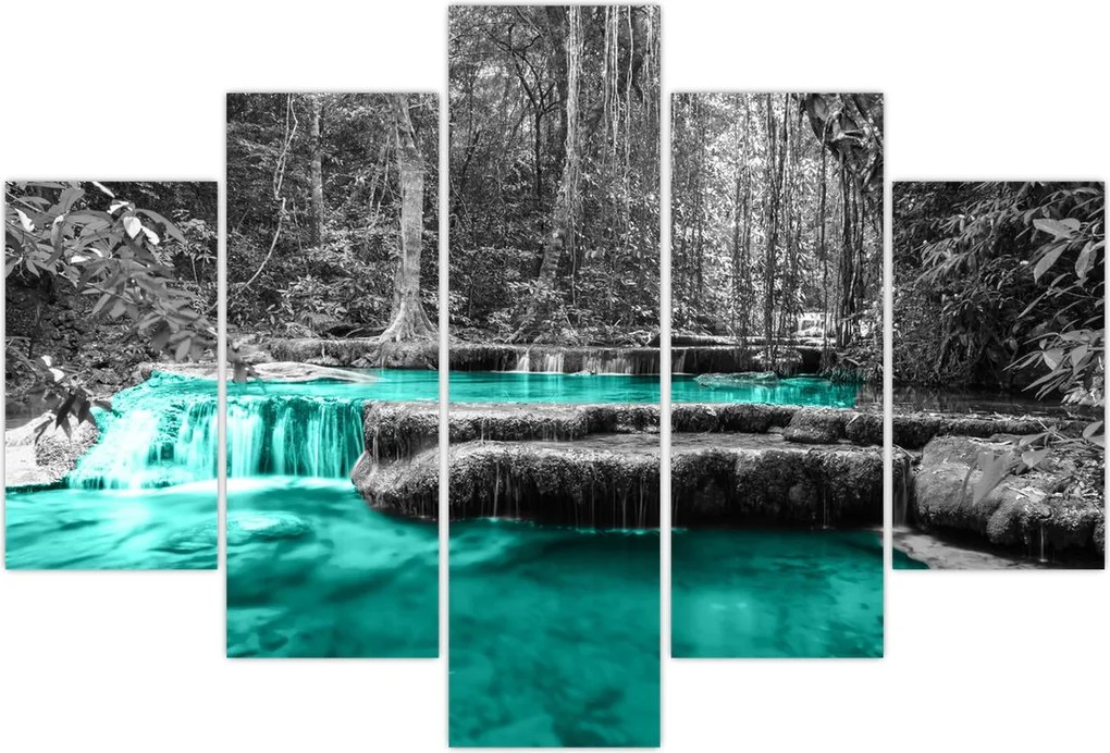 Tablou - Râul de iarnă (150x105 cm)