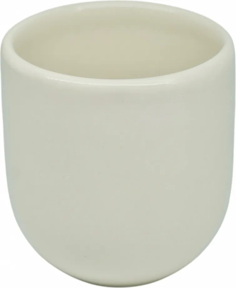 Pahar Cafea NOVUM White Jasmine 250 ml (Alb Iasomie, Lapte, Vanilie, Lucios) Gresie Ceramica Glazurata Manual