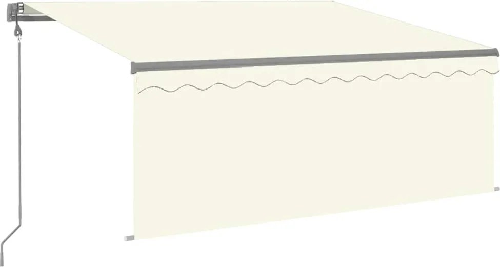vidaXL Copertină retractabilă automat cu stor, crem, 3x2,5 m