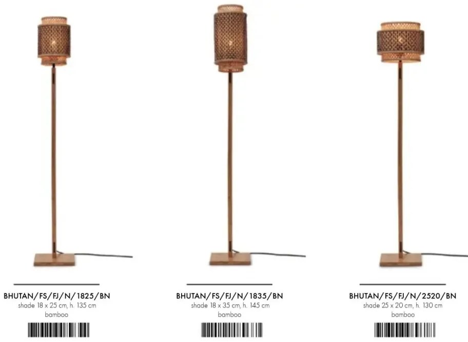 Lampadar eco din bambus Bhutan S nat/25x20 bl/nat