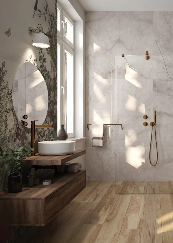 SILIA – Set de duș cu montare îngropată, pălărie de duș fixă, finisaj Bronz periat (NQS_C9XK) 🛁✨