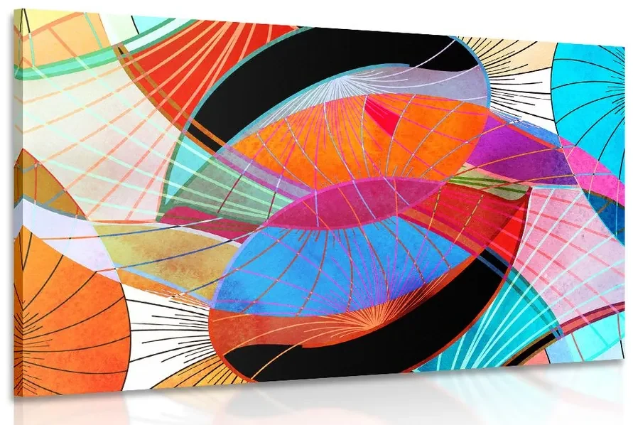 Tablou abstracție viu colorată